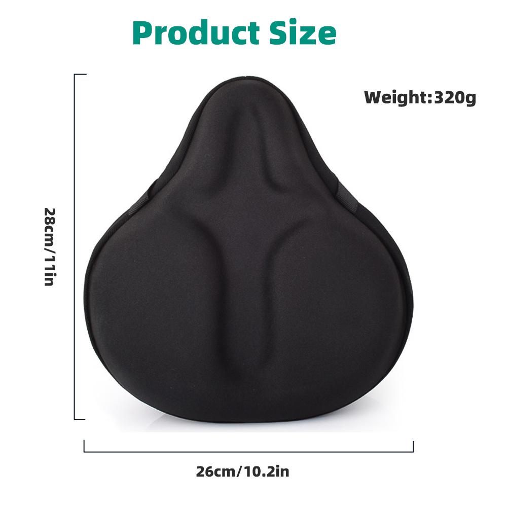 Mountain Bike Seat Cover Thickened and Widened Foam & Gel Padded Bicycle Saddle Cushion for Men Women Comfort Exercise Cover
