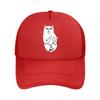 Cat with Devil Horns Meme Fashion Mesh Baseball Cap Breathable Casual  Hats Outdoor For Unisexs And Womens