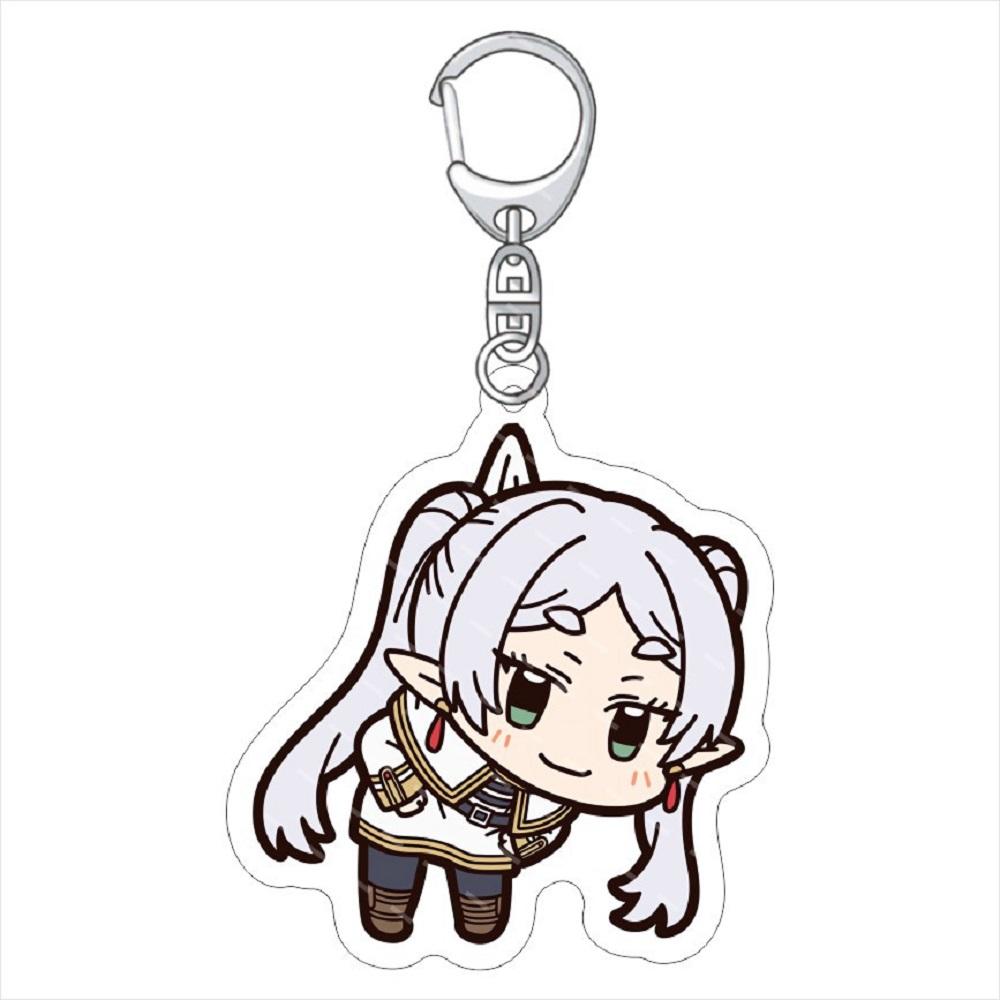 Cute Anime Frieren Beyond Journey's End Sein Frieren Fern Stark Aura Acrylic Keychain Peripherals Backpack Pendant Gift 6CM