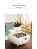 Ceramic Desktop Fish Tank with Automatic Water Circulator and Lucky Cat Ornament