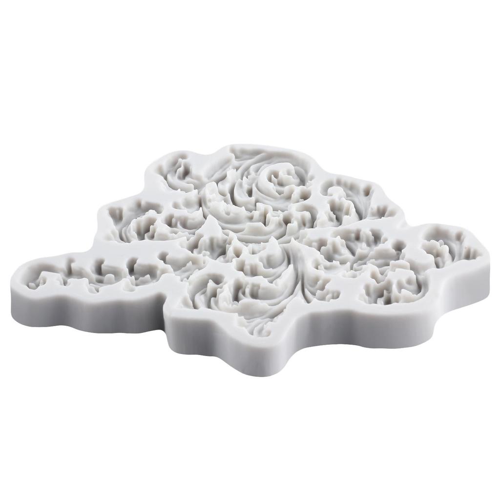 Baroque Silicone Mold Flower Lace Fondant Molds Cake Decorating Tools Cupcake Topper Candy Sugar Craft Gum Paste Polymer Clay