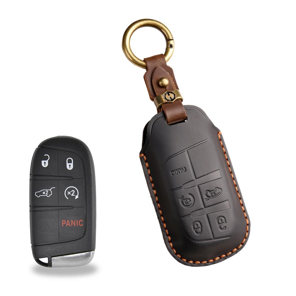 Neues Retro-Schlüsseletui für Jeep Jeep Compass Commander Nookie handgefertigtes Leder-Schlüsseletui