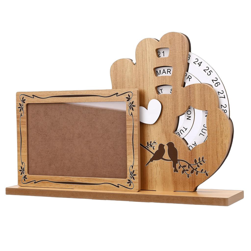 Perpetual Calendar Picture Frame Eternal Calendar Photo Frame Desk Ornament Home Anniversary Gift
