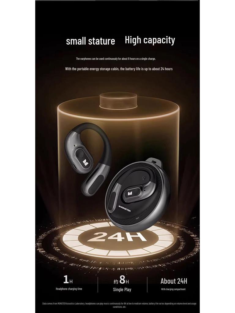 Monster AC330 Bluetooth 5.4 Over-Ear Noise-Cancelling Sports Headset with High-Quality Sound