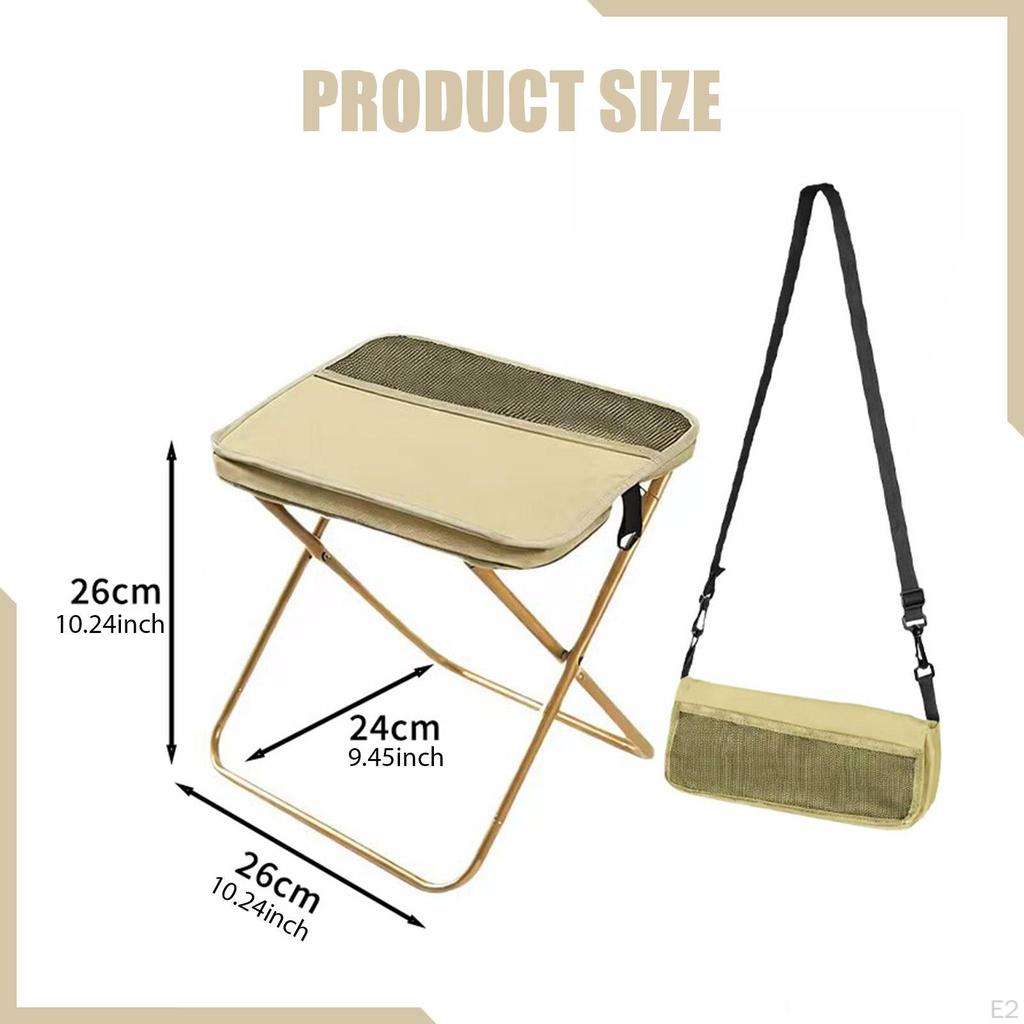 Foldable Backpack Stool Camp Chair Fishing Carry Bag Travel for Activities