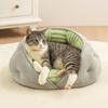 Creative Semi-surrounded Cat Plush Nest Soft Breathable Warm Pet Bed Comfortable Pet Cave Winter