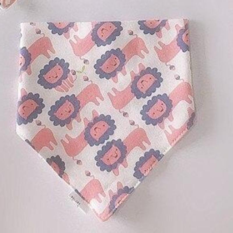 Baby Bibs Triangle Double Cotton Bibs Cartoon Print Saliva Towel Baby Boys Girls Feeding Apron Cotton Bandana Bibs Burp Cloths