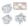 Flexible Silicone Craft Molds Set for Candle Holders and Ornaments, with Fruit, Maple Leaf, and Mushroom Relief Designs for Casting, 3 Molds