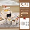 San Jiao Long 5.5L Multi-Functional Electric Slow Cooker with 5 Ceramic Inner Pots