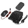 Keyboard and Mouse Converter Set Wired RGB Half Gaming Keyboard with Wired Mouse Converter Adapte Fo