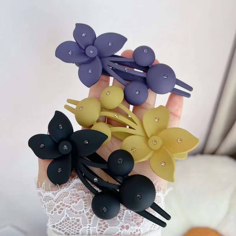Agrafe de păr mate cu flori la modă, cu strasuri vintage, clipuri antiderapante, cleme tip gheară, accesorii de păr pentru femei și fete, articole de acoperit cap pentru petrecere, cadou
