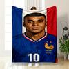 French Football Star Design Patterned Flannel Blanket Perfect for the Bedroom Living Room, Sofa, or a Little Nap