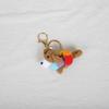 Cute Wool Crochet Corgi Keychain Bag Decor Woven Key Ring Knitted Dog Pendant  Gift for Friends