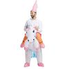 Adult Kids Funny Unicorn Inflatable Costume Suits Dress Mascot Halloween Party Cosplay Costumes for Man Woman Boys Girls