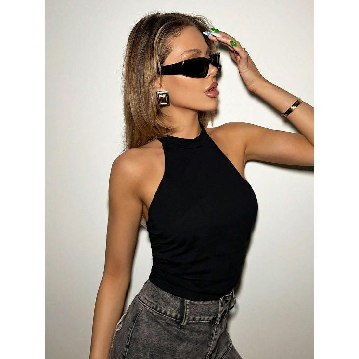 New Summer Casual Temperament Slim Fit Sexy Vest T-Shirt Sleeveless Suspender Versatile Top Strapless Women