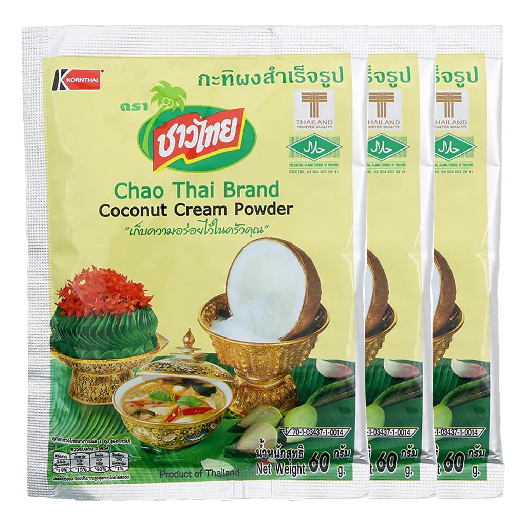 Chao Thai Coconut Cream Powder 60 G. X 1 / 3 / 10 Pcs