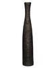 Black Ceramic Floor Vase  20.5 Inch Tall Decorative Vessel  Modern Rustic Design for Dried Flowers and Branches  Living Room Bedroom Home Decor