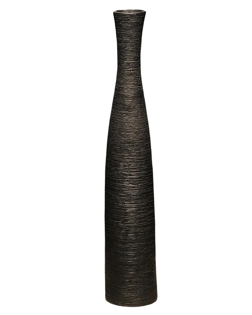 Black Ceramic Floor Vase  20.5 Inch Tall Decorative Vessel  Modern Rustic Design for Dried Flowers and Branches  Living Room Bedroom Home Decor