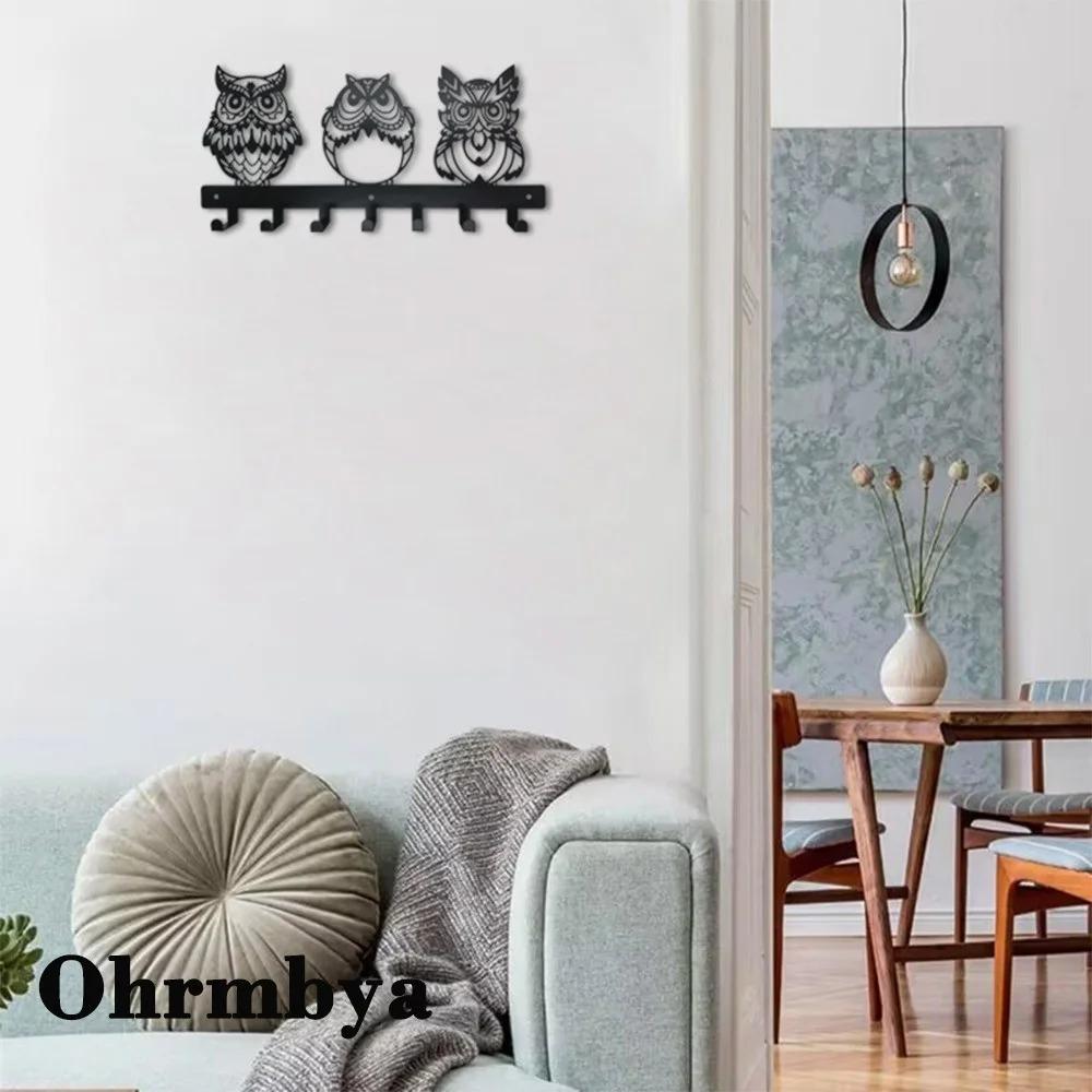 1шт. Металлическая настенная вешалка для одежды в форме совы – декоративный крючок — фото 4