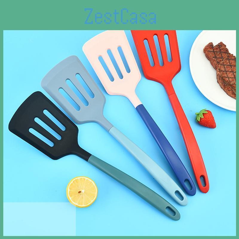 Silicone Style Nordic Large 33cm Turners Egg Fish Frying Shovel Steak Oil Drain Spatula Home Cookware Kitchen Cooking Utensils