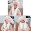 Cute Rabbit Ears Kids Winter Hat With Moving Ears And Warm Fleece For Girls Age 2 To 12