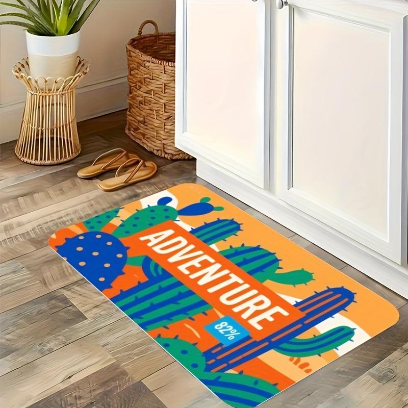 1PC Tranquil Waters Kitchen Rug Non-Slip Door Mat Pop design Bathroom Rug Bath Mat Carpet for Home Sink Laundry ecoreeree