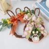 Hangable Easter Egg Door Pendant Decorative Artificial Flower Garland Easter Hanging Wreath  Door