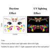 Face Tattoo Sticker Butterfly Temporary Tattoo Waterproof 4 Sheets UV Fluorescence Temporary For Women  High Quality