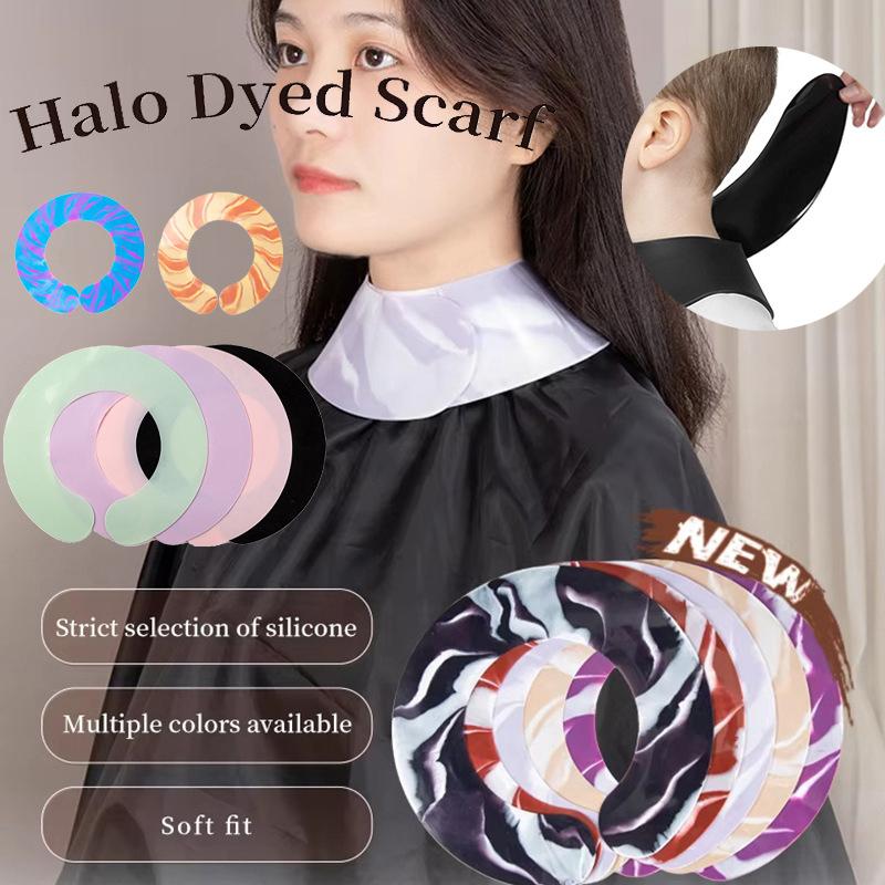Silicone Stylist Cutting Collar Hair Dyeing Shawl Waterproof Neck Cape Wrap Cover Barber Hairdressing Hair Coloring Accessories