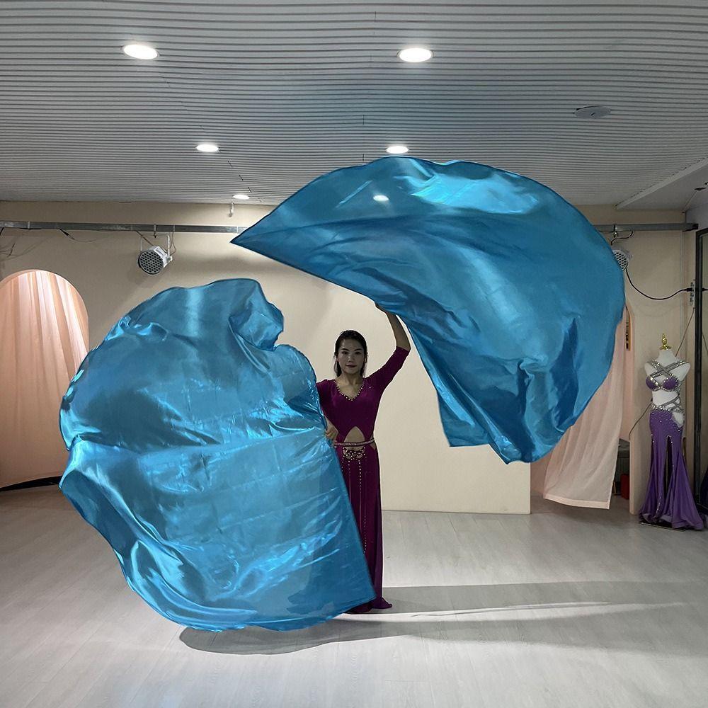 Mehrfarbige Halbkreisförmige Fahnen Skalierbare Stäbe Tanzrequisiten Neue Bauchtanz-Accessoires Requisiten