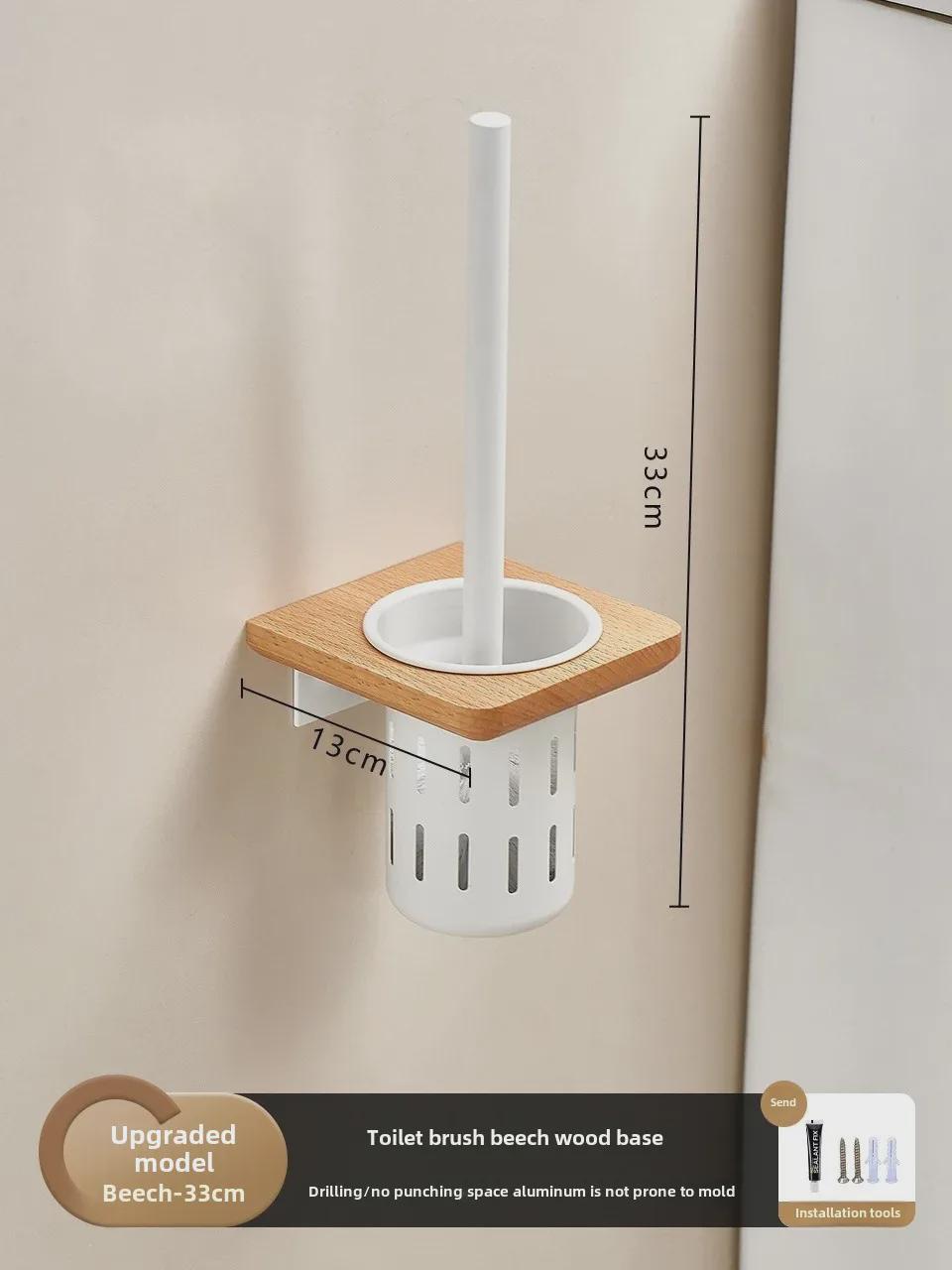 

«Набор ершиков для унитаза из орехового дерева с настенным креплением для уборки ванной комнаты без углов»