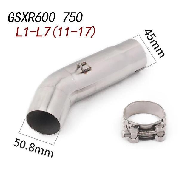 K7 GSXR 600 750 GSXR700 GSXR750 Motorcycle Exhaust Muffler Middle Link Pipe Tube Slip On For Suzuki GSX R600 R700 R750 K7 K8