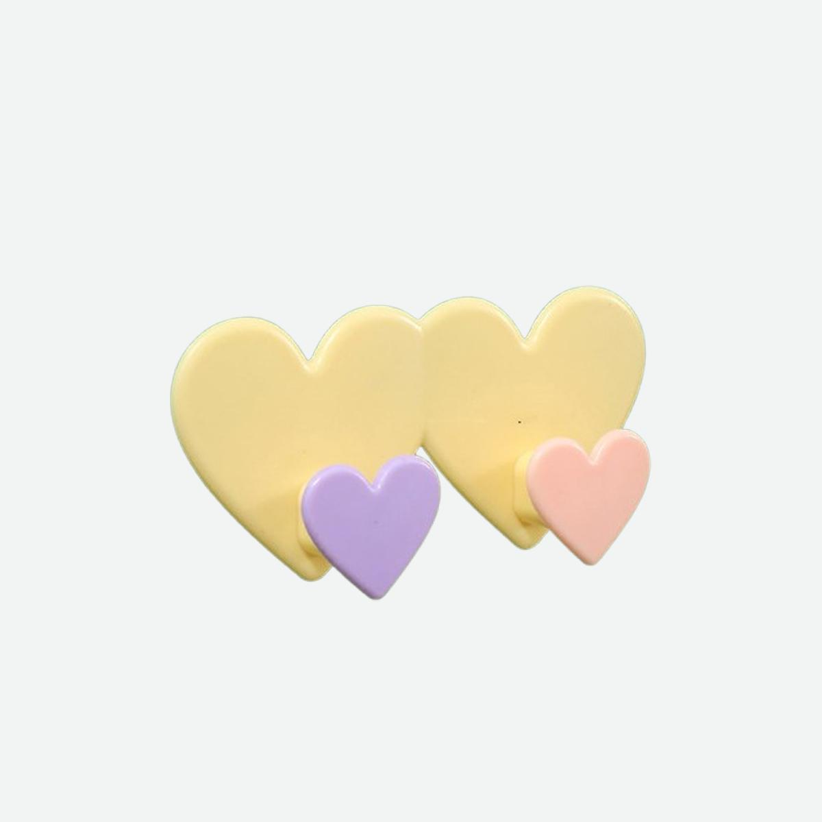 

Крючки в форме сердца Новый продукт Многофункциональный крючок для одежды, шляпы, кухни Самоклеящийся Любовь Двойной крючок