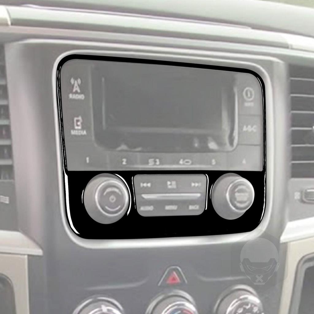 Glossy Piano Black Console Radio CD Panel Cover For RAM 1500 2500 3500 2013-2018