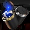 Car-mounted LED Lighted Ashtray, Creative With Lid, Portable Ashtray For Car Use