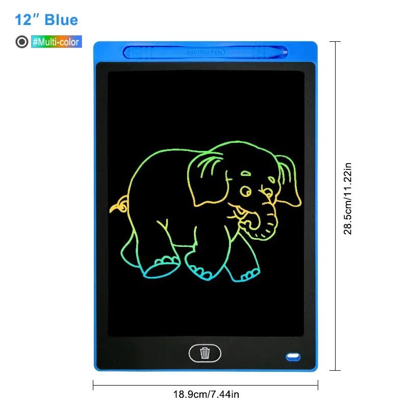 12 Inches Childrens Color LCD Screen Electronic Drawing Board Writing Boardhandwriting Board Drawing Tools Childrens Toys Gifts