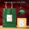 Handmade Lucky Lotus Pod Sachet: Embroidered Safety Charm & Coin Purse for Dragon Boat Festival