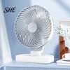 Electric Fan for Office Portable Desk Fan, Small Air Circulating 3 Speed Quiet Personal Cooling Adjustable Tilt Head Table Dorm Kitchen Circulator