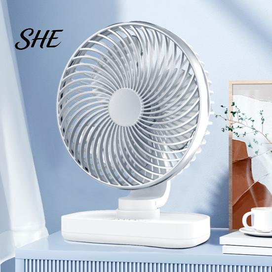 Electric Fan for Office Portable Desk Fan, Small Air Circulating 3 Speed Quiet Personal Cooling Adjustable Tilt Head Table Dorm Kitchen Circulator