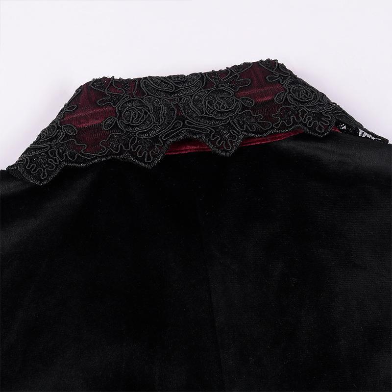 Men’s Halloween Medieval Costume Lace Pleated Shirt