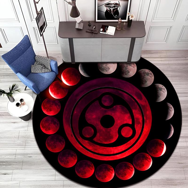 Berühmter Cartoon NARUTO Protagonist Uzumaki Naruto runder Teppich weiche Heimdekoration rutschfeste Fußmatte Outdoor Picknickmatte Teppich M6