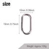 100Pcs Stainless Steel Oval Split Rings Swivel Snap Fishing Tackle Connector(10x19mm)