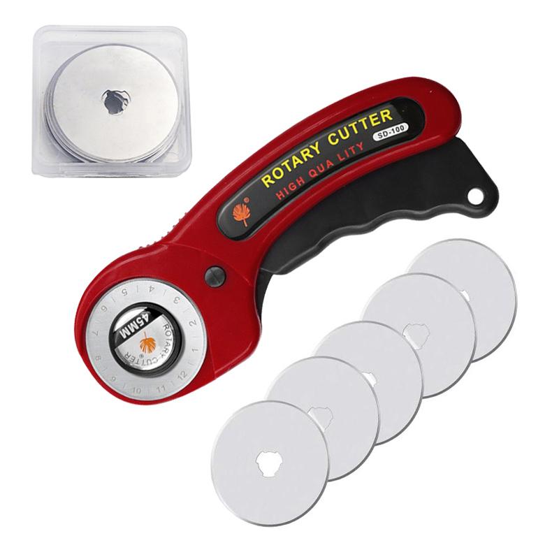 Fabric Rotary Cutter 45mm Blade Card Paper Sewing Quilting Fabric Cutting Tailor Scissors Tool Dress Clothes Making DIY Tool