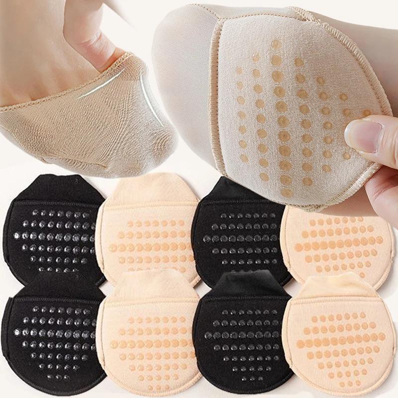 Metatarsal Sleeve Pads Ball of Foot Cushions with Soft Sponge and Silicone Dots Forefoot Cushioning Socks Non Skid Half Socks
