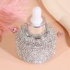 Refillable Glass Dropper Bottles Rhinestone Inlaid Perfume Container  Women