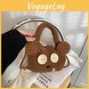 Adorable Cartoon Knitted Tote Bag For Kids And Parents Lightweight Cute Design