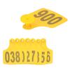 100PCS Cow Cattle Ear Tag Signs with Numbers Farm Animal Identification Card SuppliesYellow