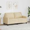 2 Seater Sofa Cream 140 Cm Fabric