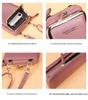 2022 Lychee Grain Solid Color Crossbody Shoulder Bag for Women - Korean Fashion Mobile Phone and Wallet Holder