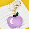 Apples Keychain Pendant Cute Apple-Shaped Leather Keychain Charm Colorful Fruit Bag And Car Pendant Soft Versatile Purse Charm for Women Tote Bags